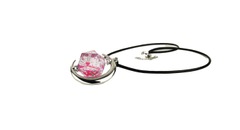 SIRIUS DICE - Be my Nat 20 Pink Snowglobe 20in D20 Necklace